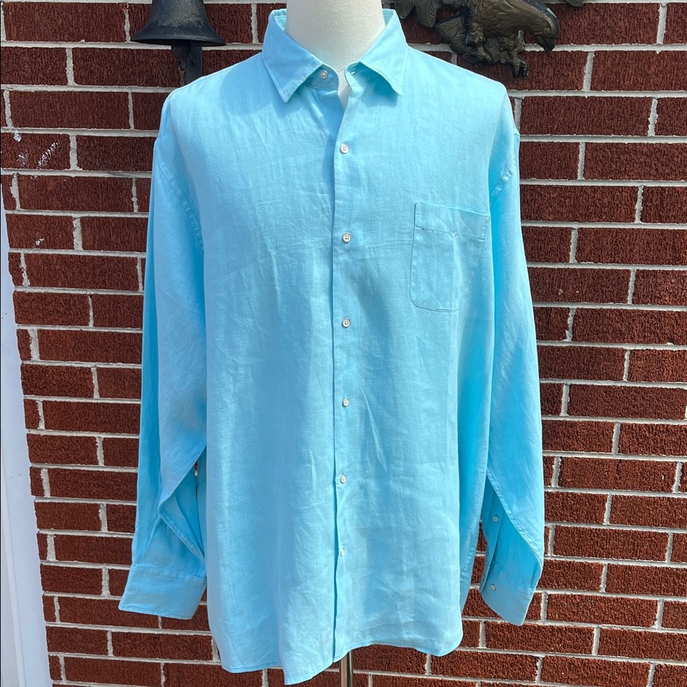 Peter Millar Sky Blue Casual Button Down Shirt
